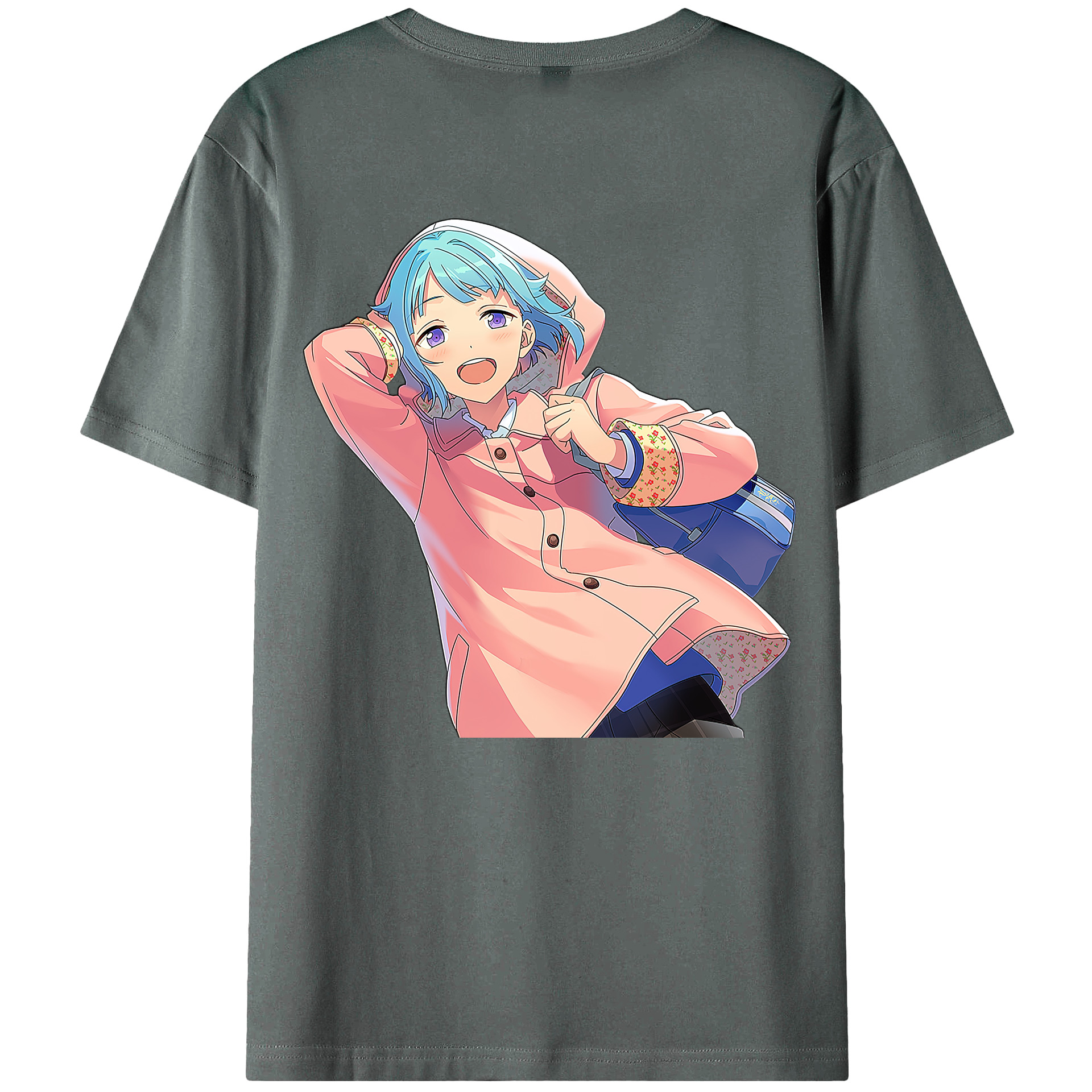 （画像用） あんさんぶるスターズ! Ensemble Stars 綿100％ メンズ半袖Tシャツ（バックプリント） 通気性